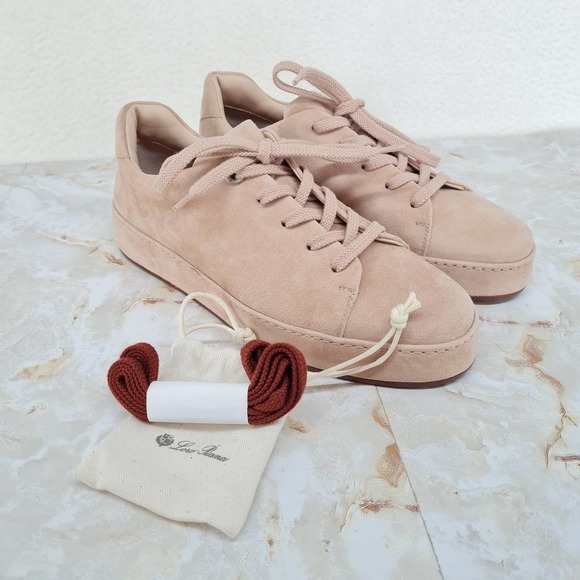 Loro Piana Shoes - Loro Piana Nuages Sneaker Suede Goatskin Nude Size 7 NWOT
